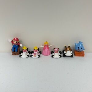 McDonalds Super Mario Kart Nintendo Donkey Princess Peach & Spinning Lumalee Lot